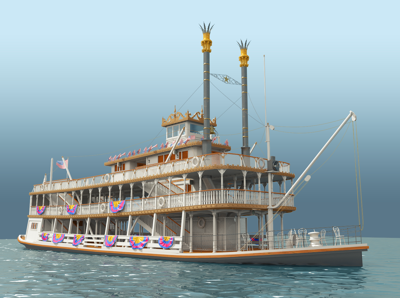 riverboat 3d object
