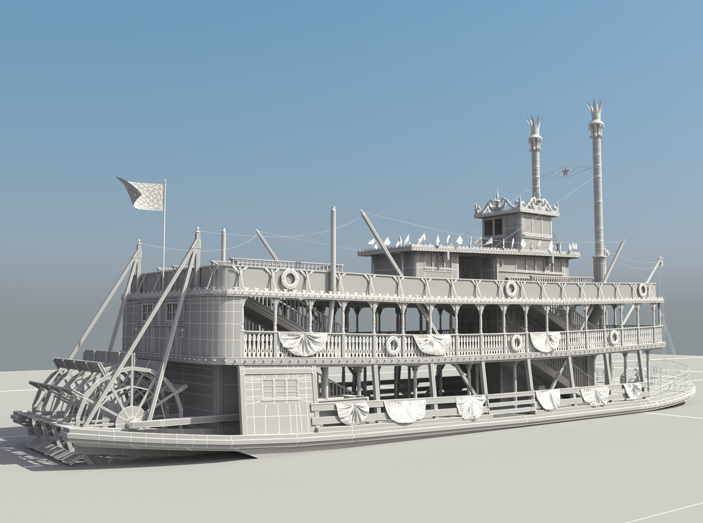 riverboat 3d object