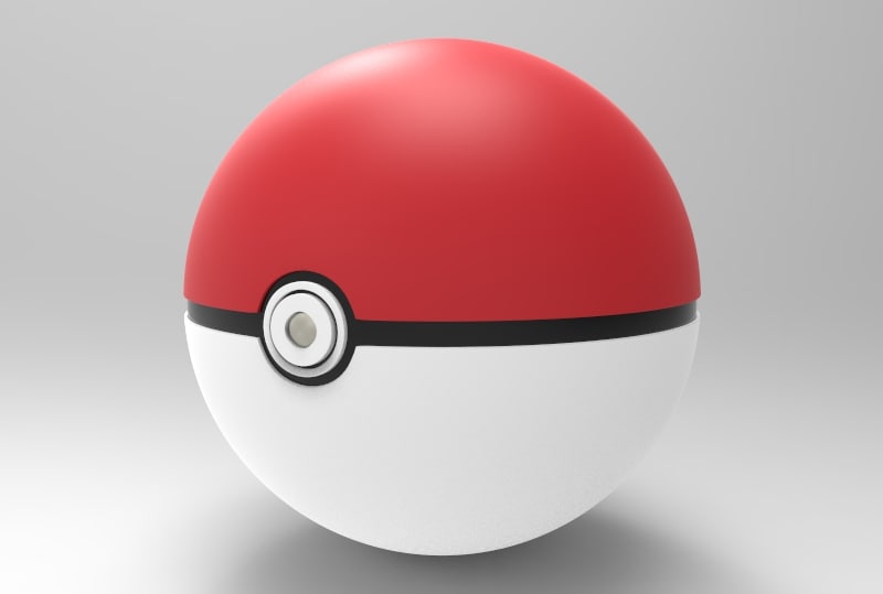 pokeball 3d fbx