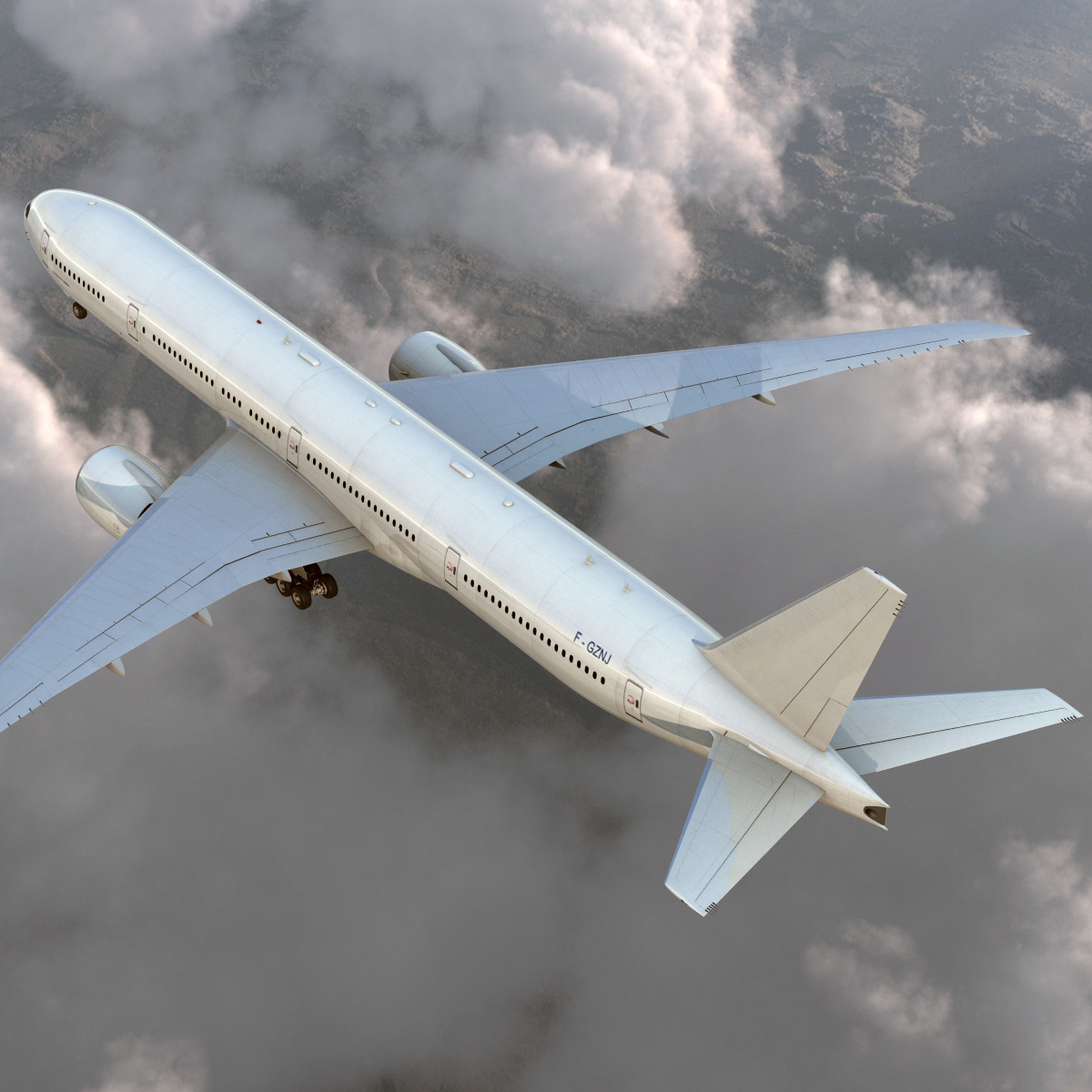 boeing 777-300er generic 3d model