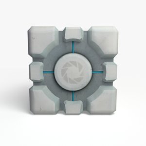 weighted companion cube 3d model