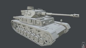 3d panzer iv tank model