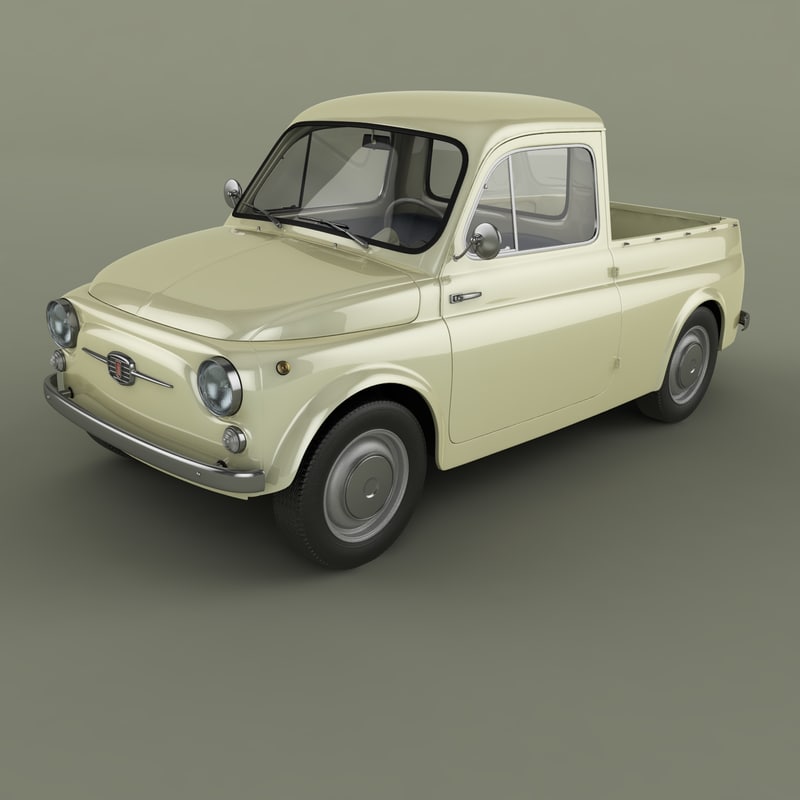 3d 1961 fiat 500 pickup