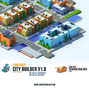 3d city builder model