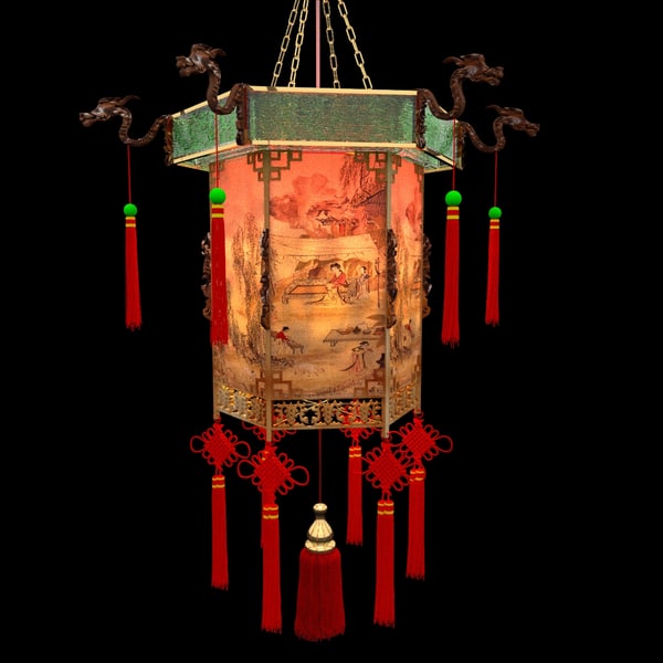 中国红灯笼3d模型