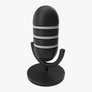 3d icon microphone model