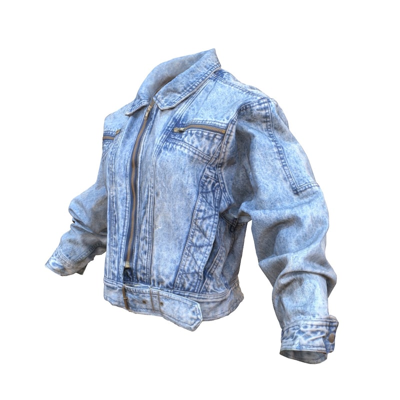 3d model jeans jacket