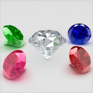 3d model diamond