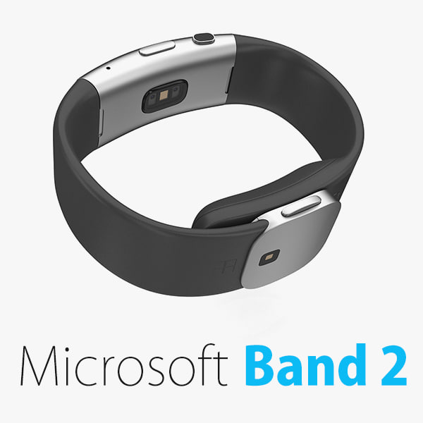 3d Microsoft Band 2 Model