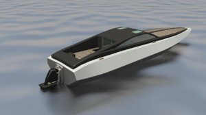 3d model concept speedboat