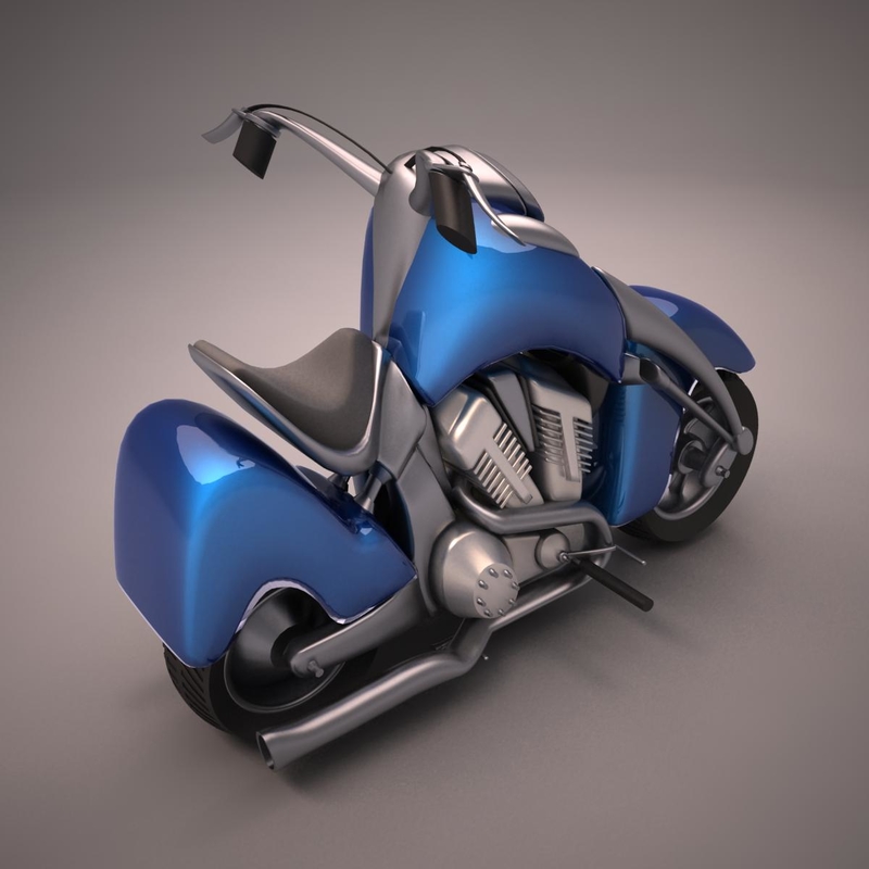 cartoon motorcycle 3d fbx