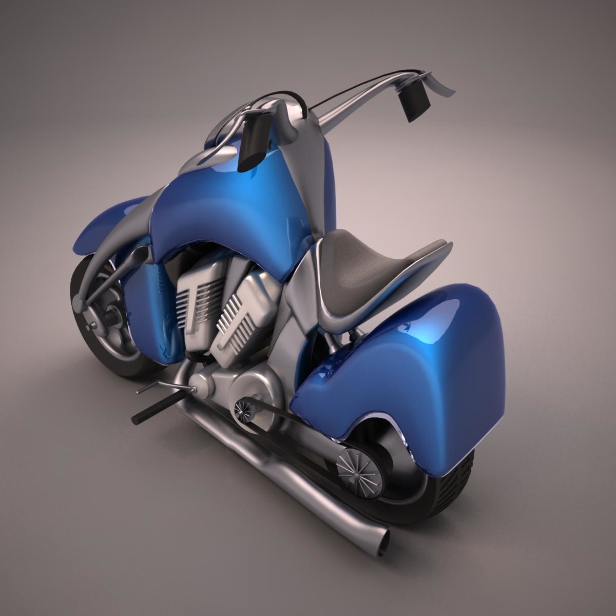 cartoon motorcycle 3d fbx