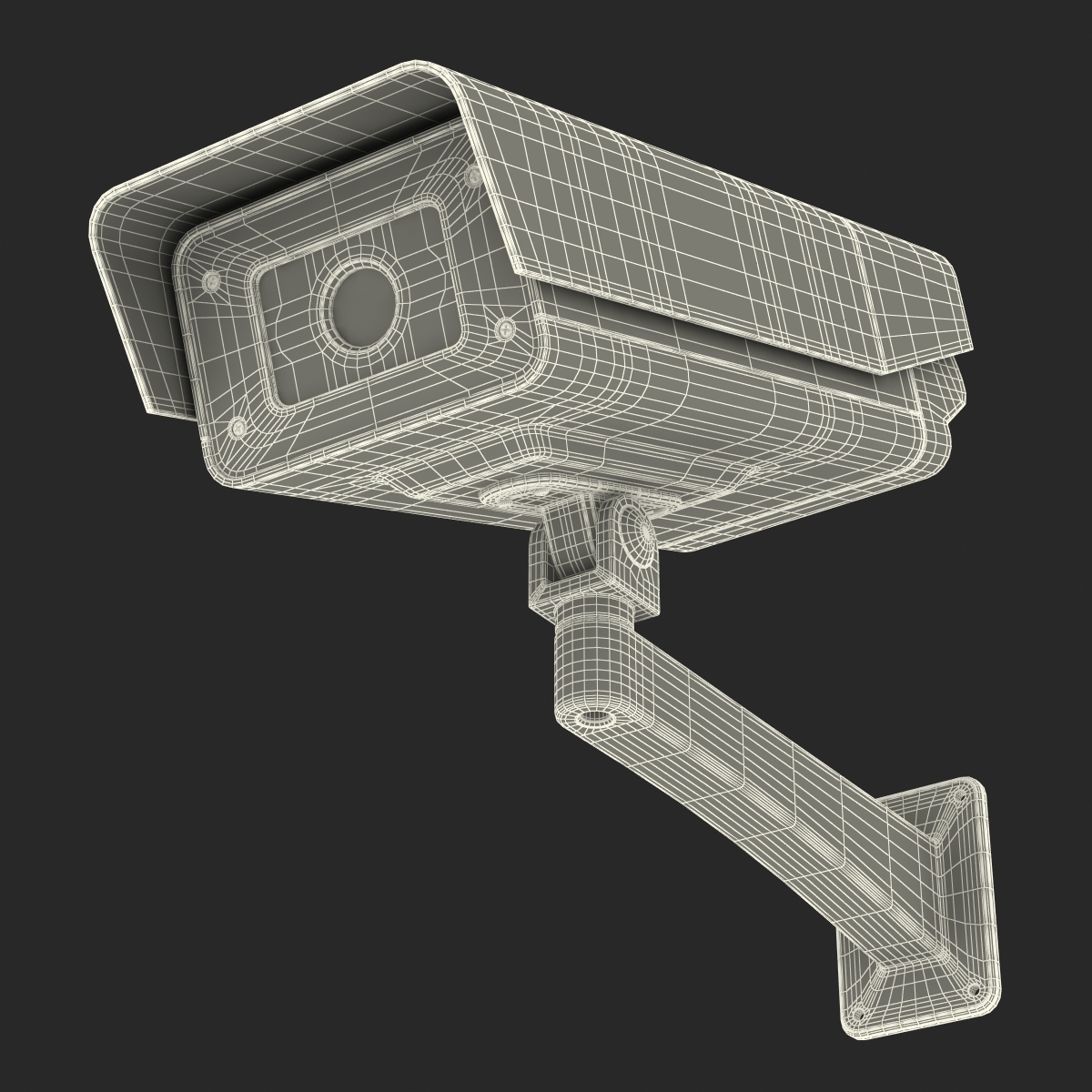 闭路电视摄像机黑色3d模型