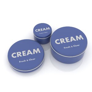 3d cosmetic cream model