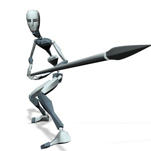 Solider spear stab attack