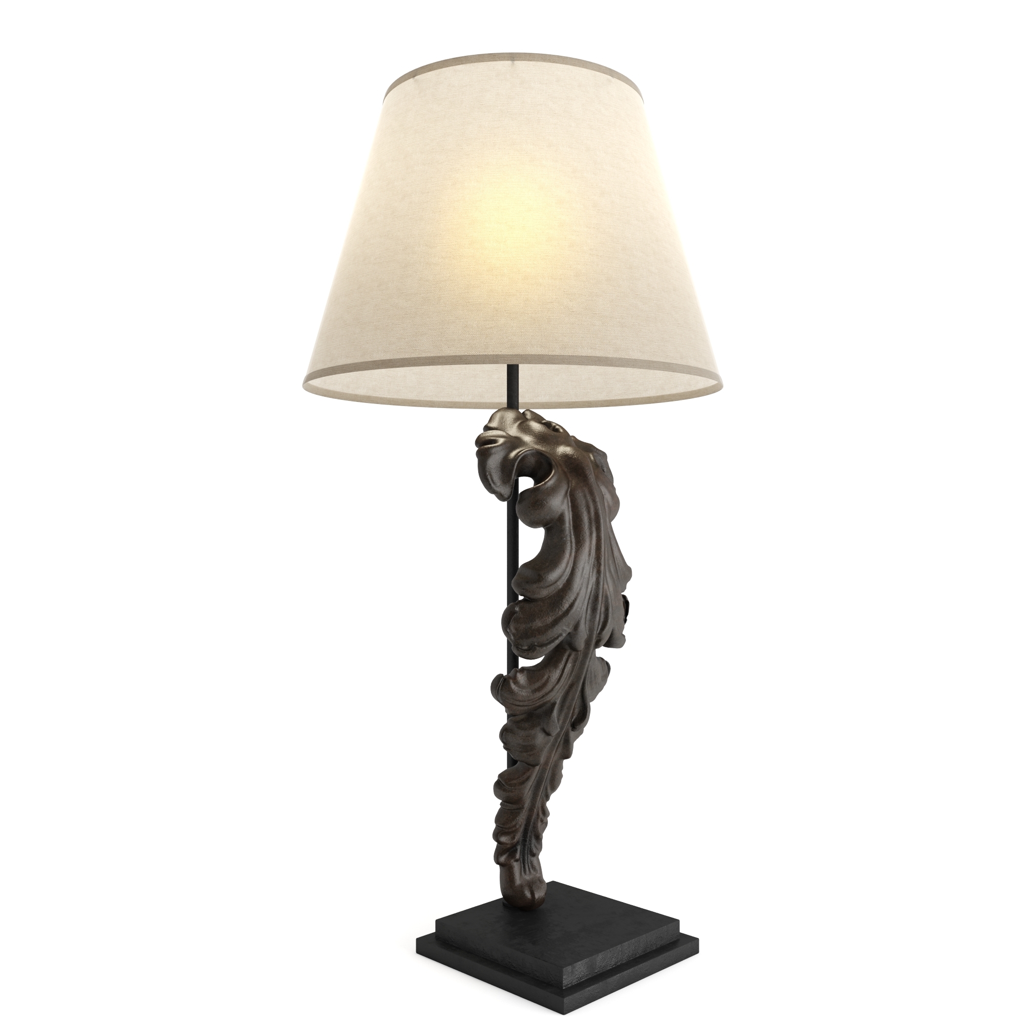 3d acanthus leaf lamp table model