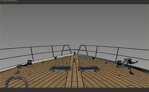 3d model boat deck