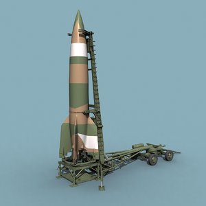 3dsmax german v-2 missile wwii