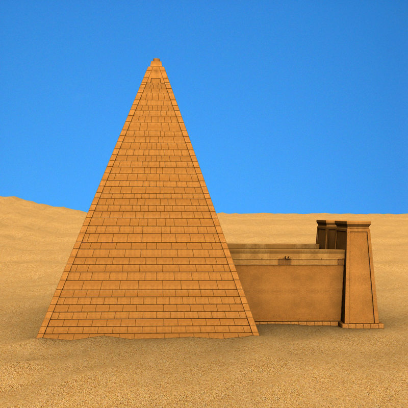 3d model sudanese nubian pyramid