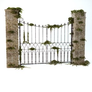 3d old worn gate