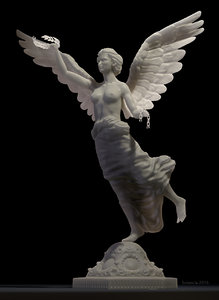 3d angel statue independence d