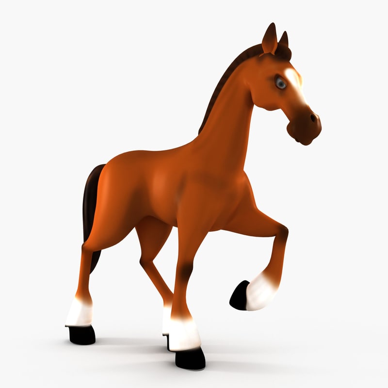 cartoon character horse animation 3d max