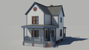 craftsman kit house 3d model