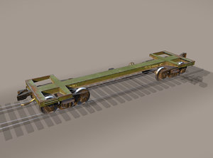 railway car frame 3d obj