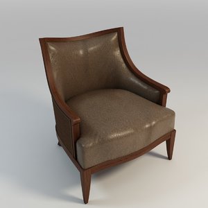 3d model wood arm chair