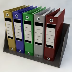 3d office folder model