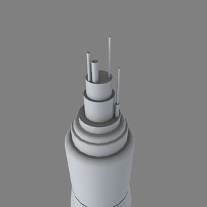 3d sci-fi capacitor model