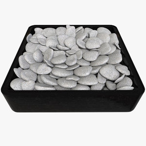 3d model pebbles rock tray