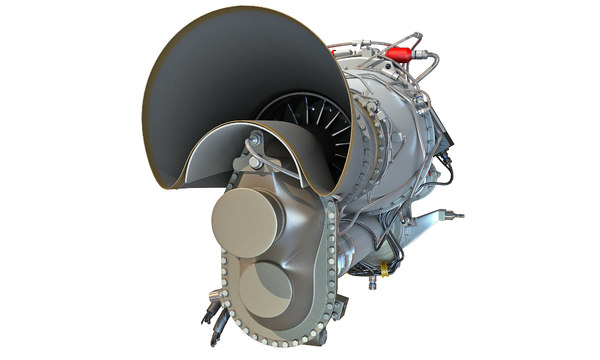 turbomeca arriel 2 turboshaft 3d model