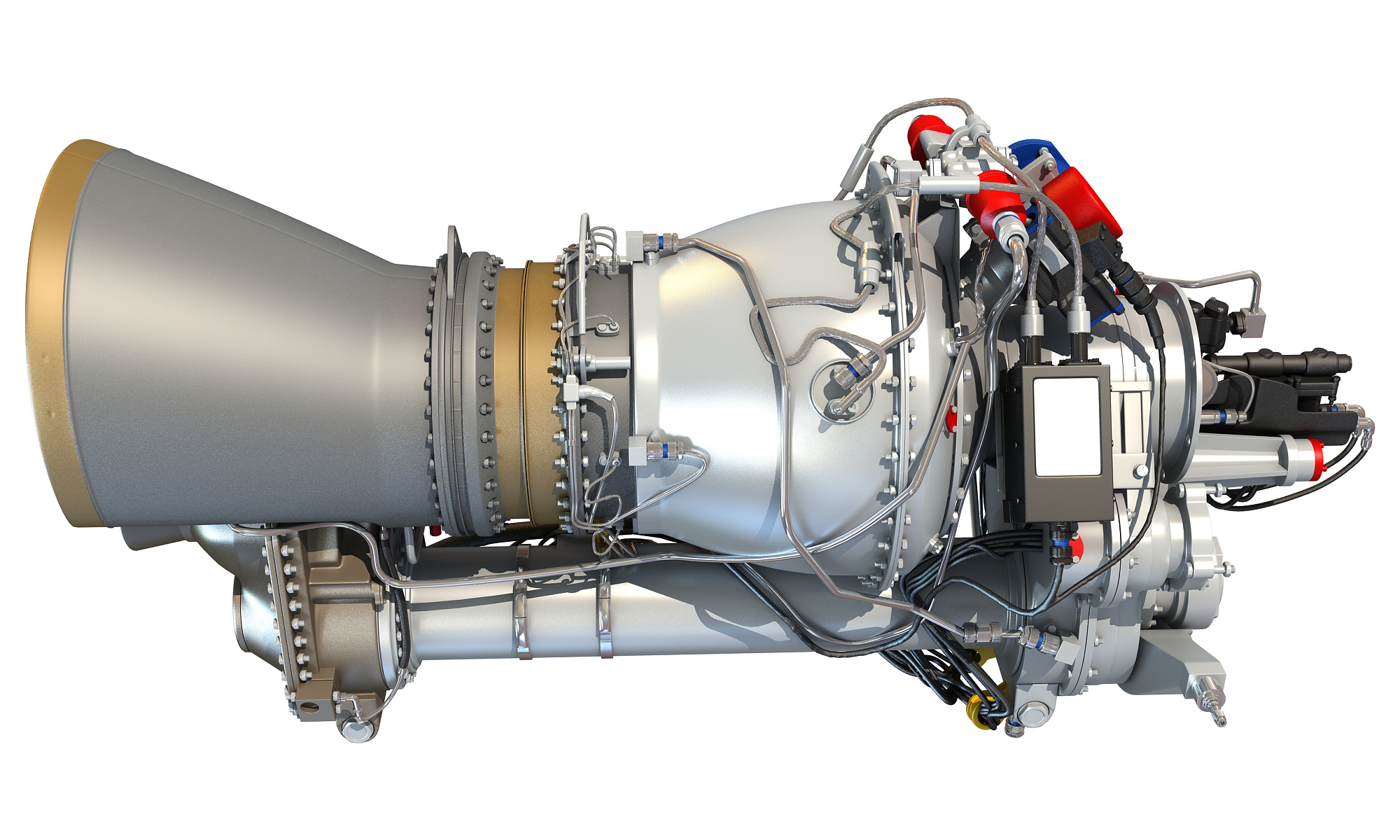 透博梅卡arriel 2涡轮轴直升机发动机3d模型