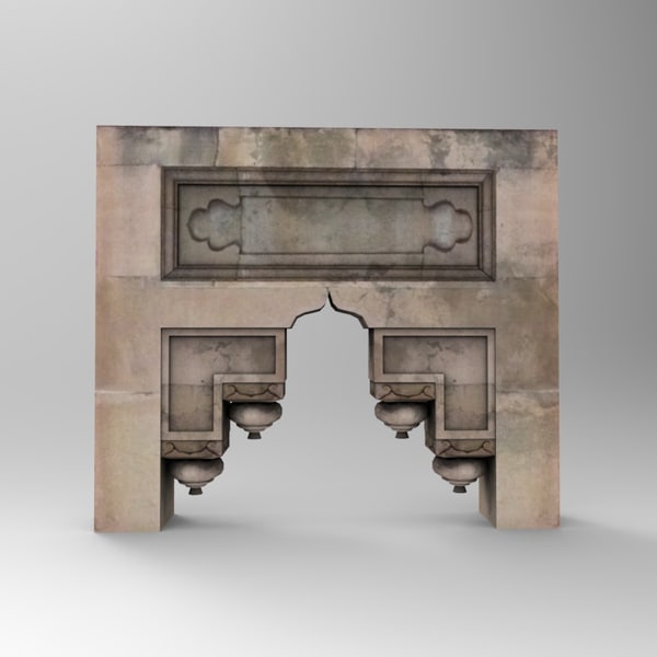 3d stone door arc 4 model