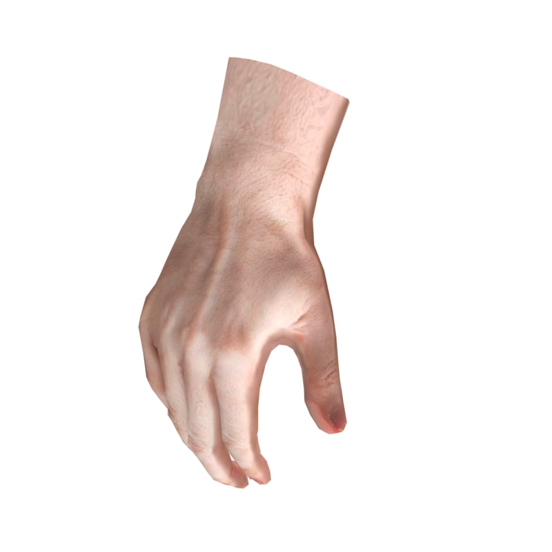 3d Hand Base Mesh Low Poly
