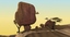 3ds desert road cartoon scene