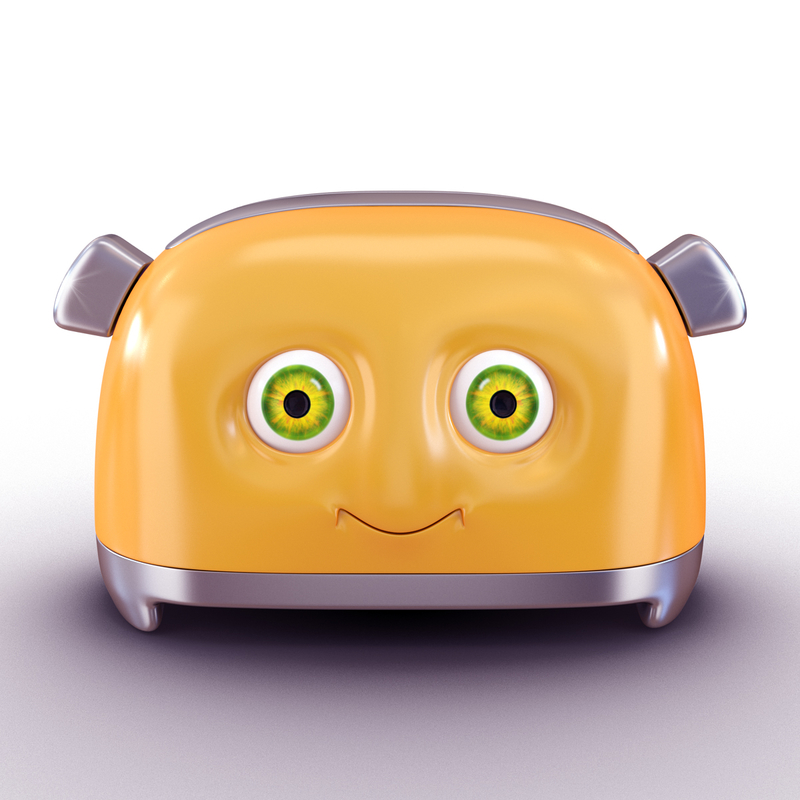 cartoon toaster 3d model