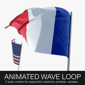 3d waving flag animations