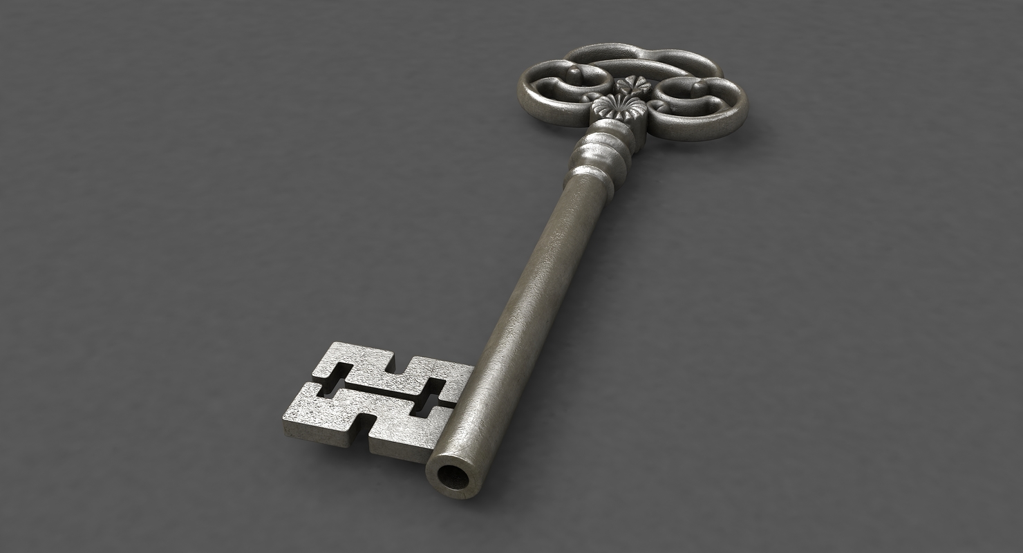 3D модель Старинный ключ B - TurboSquid 1062297