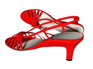3d model heal shoes girls