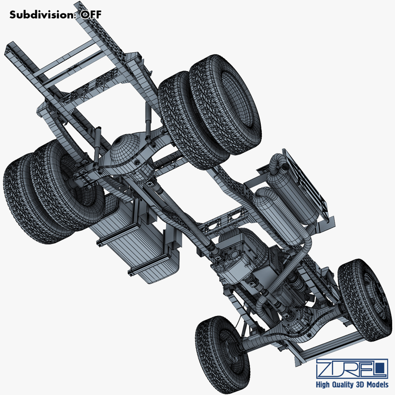 truck chassis 4x4 v 3d max