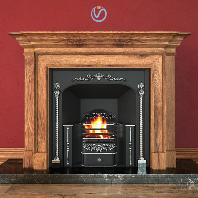 3d Model Regency Hob Grate Fireplace