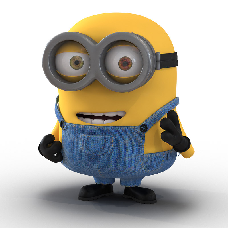 3d short eyed minion rigged