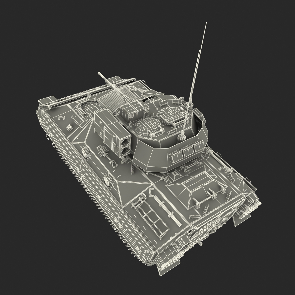 infantry fighting vehicle bradley m2 3d model