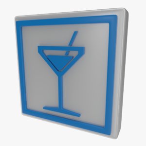 3d icon cocktail model