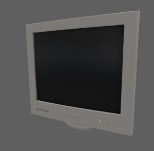 crt monitor 3d x