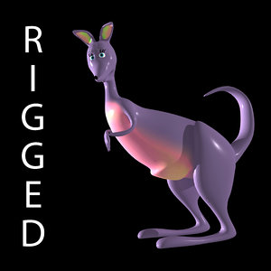 rigged kangaroo 3d ma