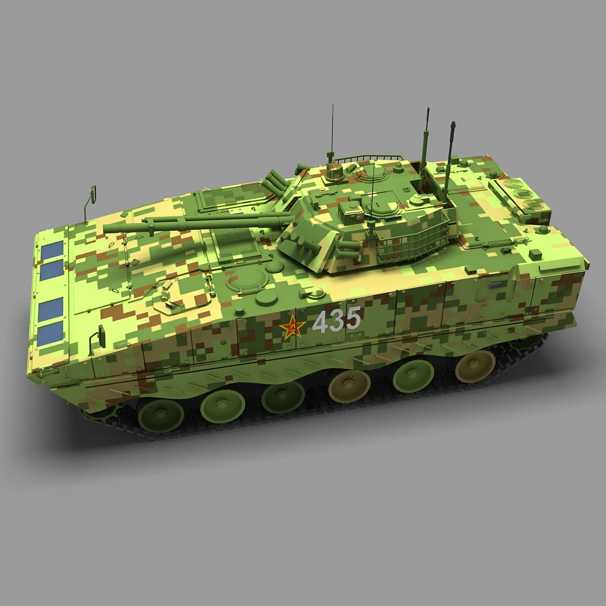 chinese zbd-04a pla ifv 3d model