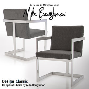 hang chairs milo baughman 3d max